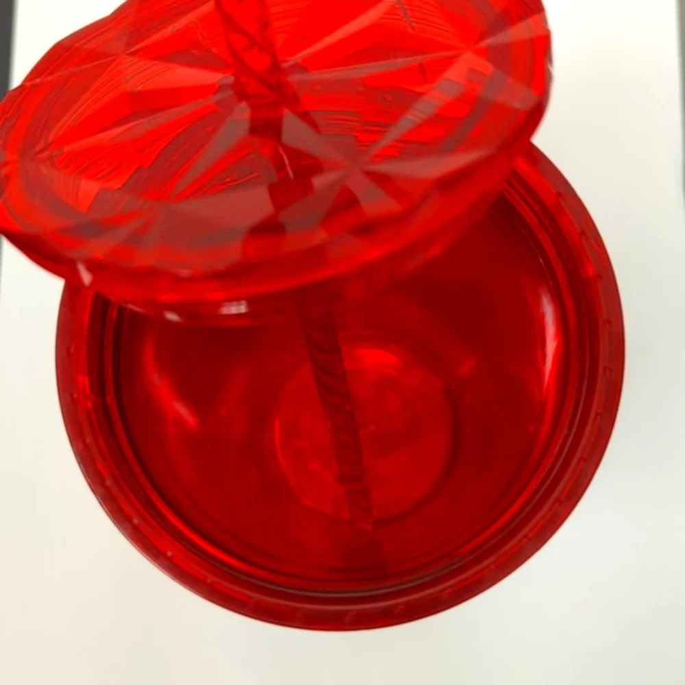 Starbucks Poinsettia Red Prism 2023 Grande Cold Tumbler with Straw